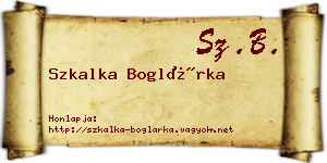 Szkalka Boglárka névjegykártya